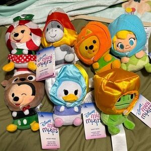 Disney Mini Mix Its Plush Lot - 7 Disney Plushes NEW